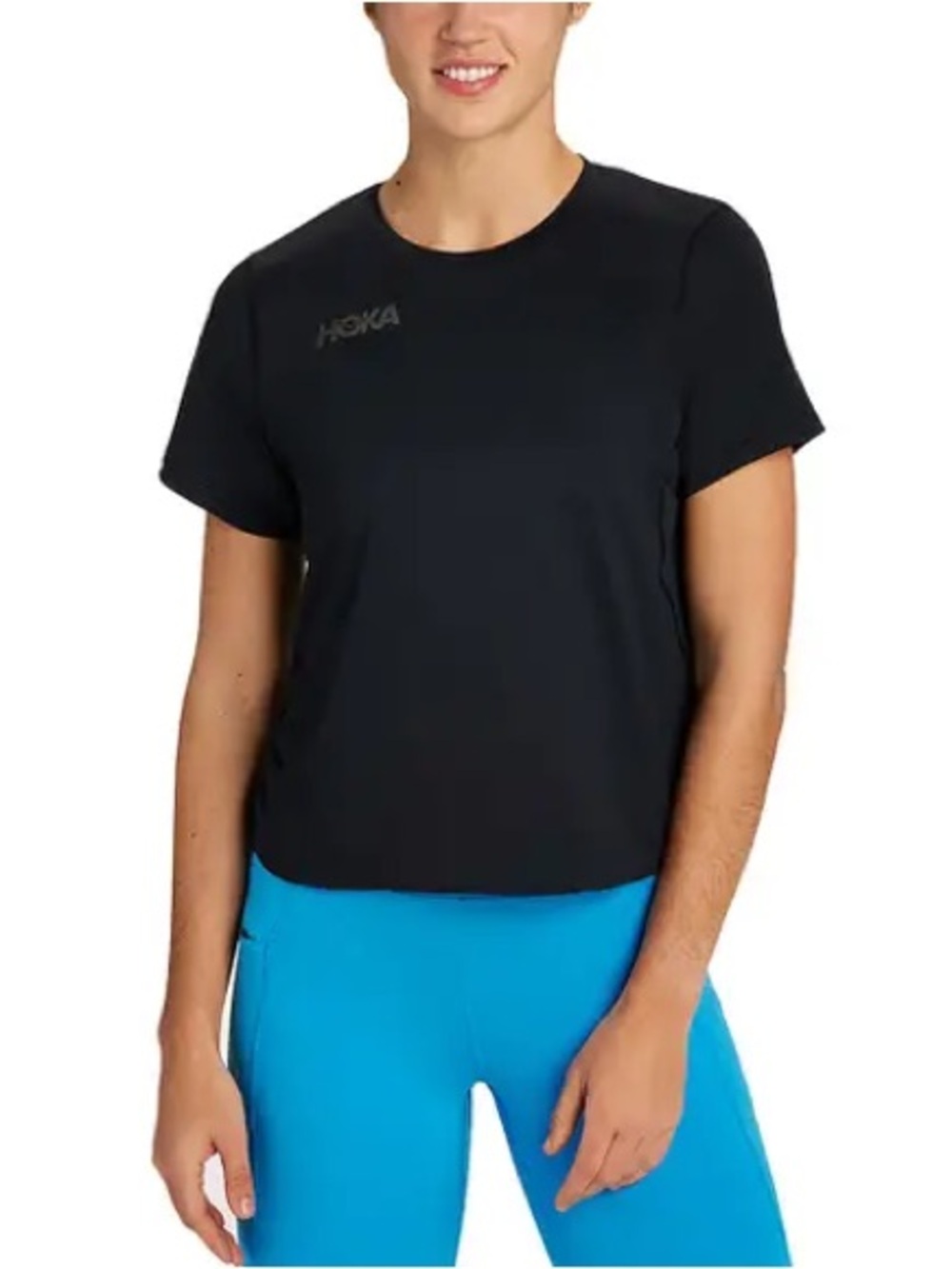 NWT Hoka Short Sleeve Performance Tee in Black Sz S